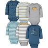 image:imageGerber Baby Boys 6Pack Long Sleeve Onesies BodysuitDinosaur Blue