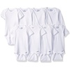 image:imageGerber Baby Boys amp Girls 8Pack Short Sleeve Onesies BodysuitsWhite Long Sleeve Short Sleeve