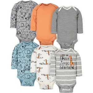 image:imageGerber Baby Boys 6Pack Long Sleeve Onesies BodysuitJungle Blue