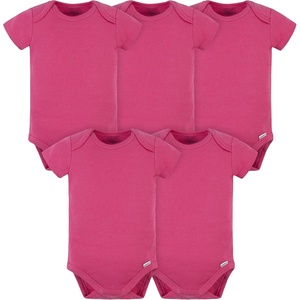 image:imageGerber Baby Boys amp Girls 5Pack Premium Soft Cotton Bodysuits OnesiesHot Pink