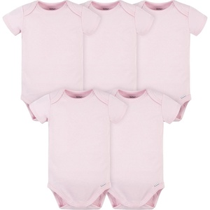 image:imageGerber Baby Boys amp Girls 5Pack Premium Soft Cotton Bodysuits OnesiesLight Pink