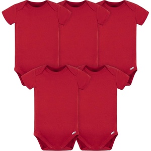 image:imageGerber Baby Boys amp Girls 5Pack Premium Soft Cotton Bodysuits OnesiesRed