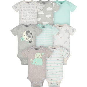 image:imageGerber Baby Boys amp Girls 8Pack Short Sleeve Onesies BodysuitsElephants
