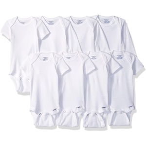 image:imageGerber Baby Boys amp Girls 8Pack Short Sleeve Onesies BodysuitsWhite Long Sleeve Short Sleeve