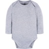 image:imageGerber Baby Boys amp Girls Long Sleeve Onesies MultiPack Interlock 180 GsmGrey Heather