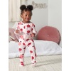 image:imageGerber Baby Girls 4pack Footed PajamasApple and Woodland Floral