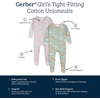 image:imageGerber Baby Girls 4pack Footed PajamasRoses and Fox