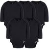 image:imageGerber Baby Boys amp Girls Long Sleeve Onesies MultiPack Interlock 180 GsmBlack