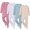 image:imageGerber Baby Girls 4pack Footed PajamasDogs