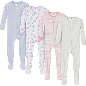 image:imageGerber Baby Girls 4pack Footed PajamasButterflies