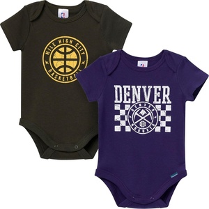 image:imageGerber Baby NBA Boys amp Girls 2Pack Short Sleeve Onesie BodysuitsDenver Nuggets
