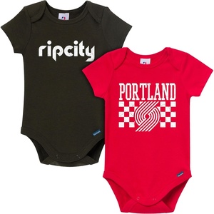 image:imageGerber Baby NBA Boys amp Girls 2Pack Short Sleeve Onesie BodysuitsPortland Trail Blazers