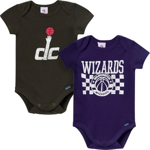 image:imageGerber Baby NBA Boys amp Girls 2Pack Short Sleeve Onesie BodysuitsWashington Wizards