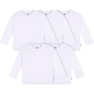 image:imageGerber Baby amp Toddler 5Pack Solid Long Sleeve TShirts Jersey 160 GSMWhite