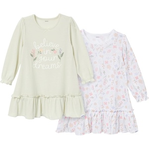image:imageGerber Baby amp Toddler Girls 2Pack Loosefitting NightgownsFloral