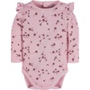 image:imageGerber Baby Girls 2Pack Long Ruffle Sleeve OnesiesDandelions
