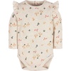 image:imageGerber Baby Girls 2Pack Long Ruffle Sleeve OnesiesMushrooms