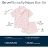 image:imageGerber Baby amp Toddlers Girls 2 Piece Coat Style Pajama Short SetFlamingoes