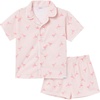 image:imageGerber Baby amp Toddlers Girls 2 Piece Coat Style Pajama Short SetFlamingoes
