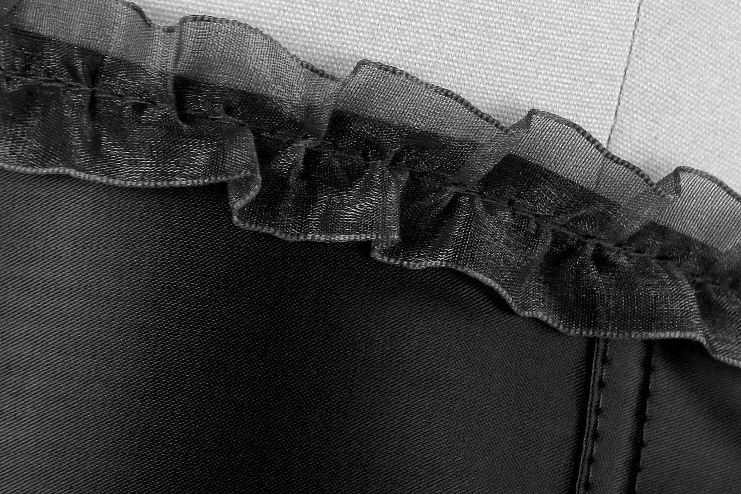 Charmian Womens Burlesque Vintage Satin Halter Boned Zipper Bustier Corset TopBlack