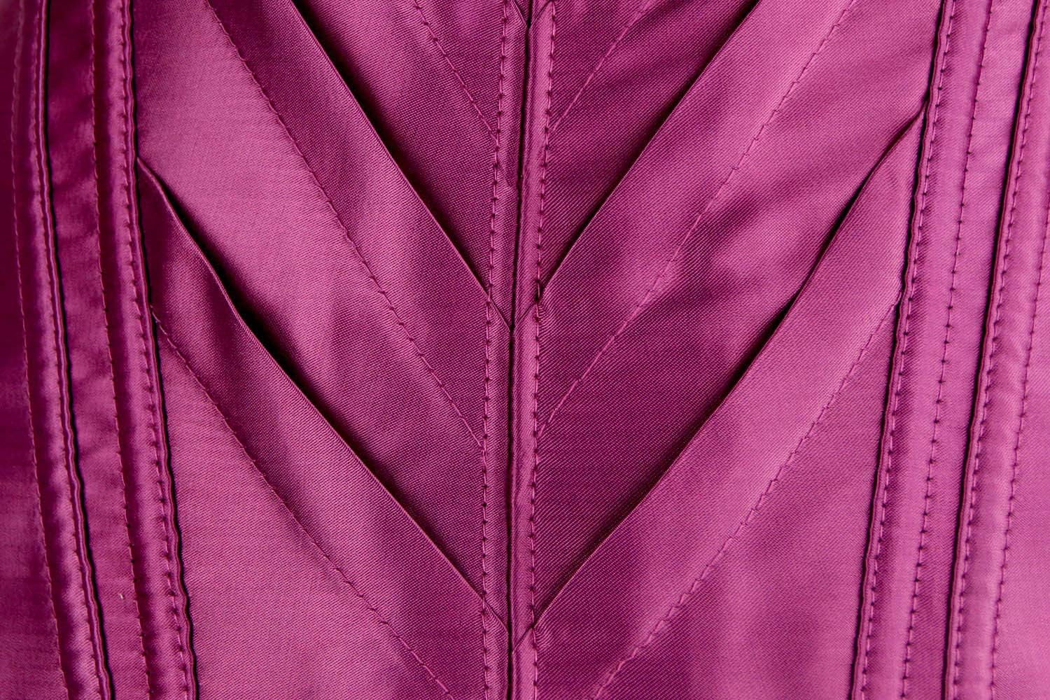 Charmian Womens Burlesque Vintage Satin Halter Boned Zipper Bustier Corset TopPurple