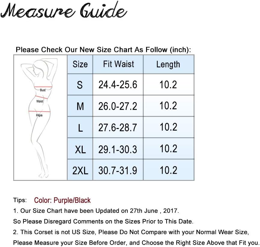Charmian Womens Gothic Vintage Steel Boned Waist Training Underbust Corset TopPurpleBlack
