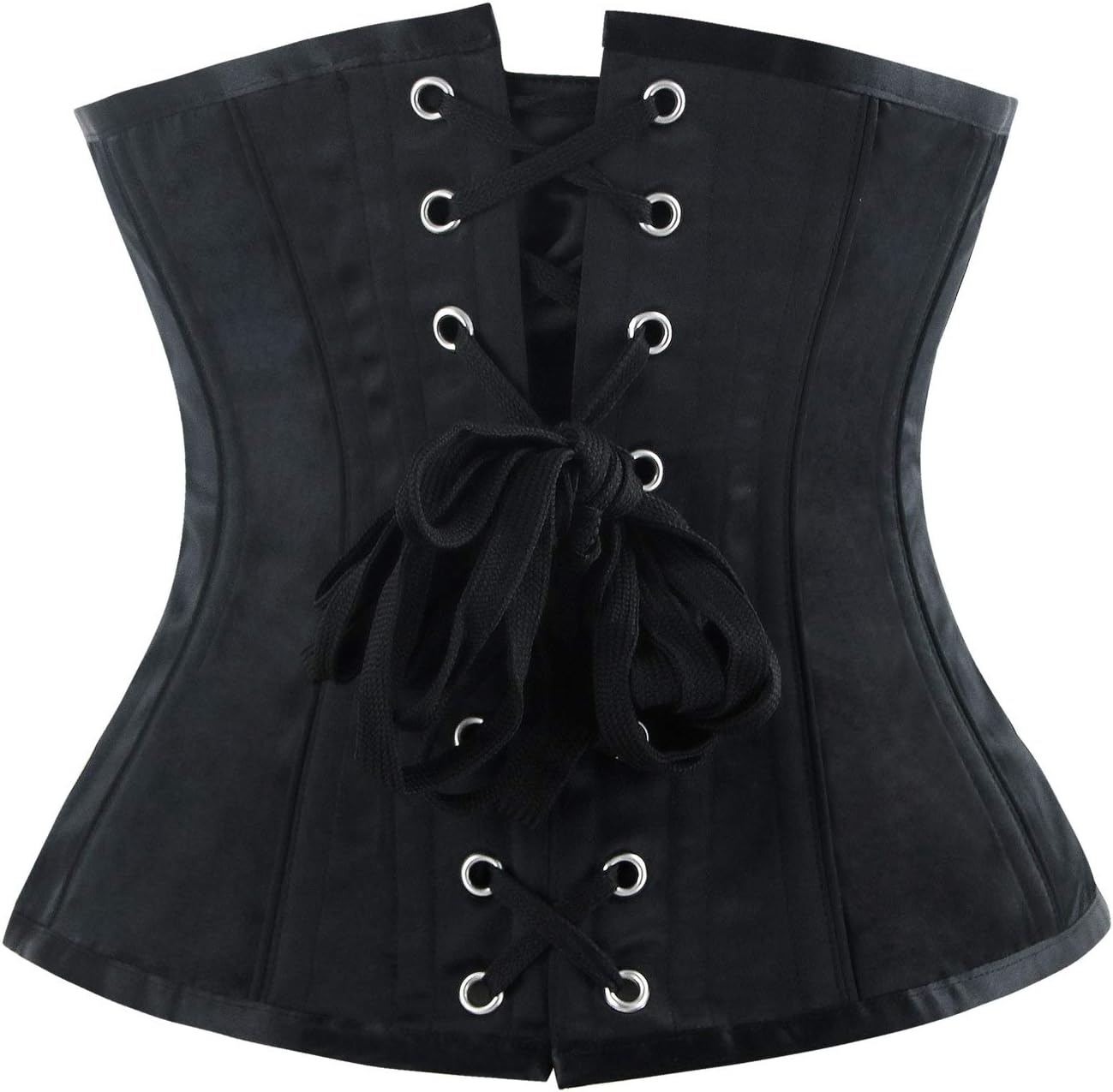 Charmian Womens Gothic Vintage Steel Boned Waist Training Underbust Corset TopPurpleBlack