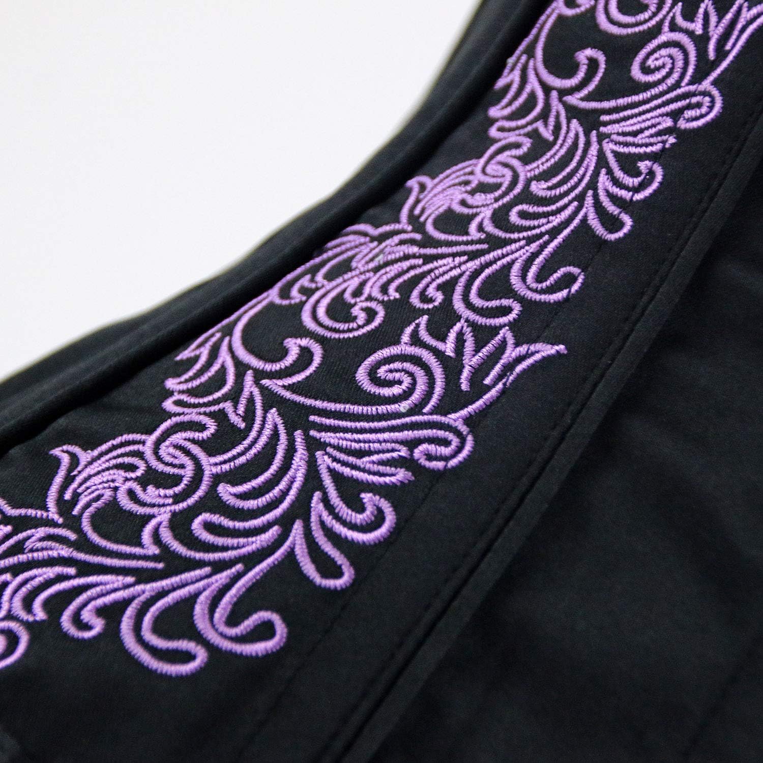 Charmian Womens Gothic Vintage Steel Boned Waist Training Underbust Corset TopPurpleBlack