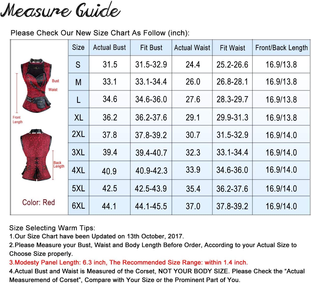 Charmian Womens Steampunk Spiral Steel Boned Vintage Retro Corset Tops BustierRed