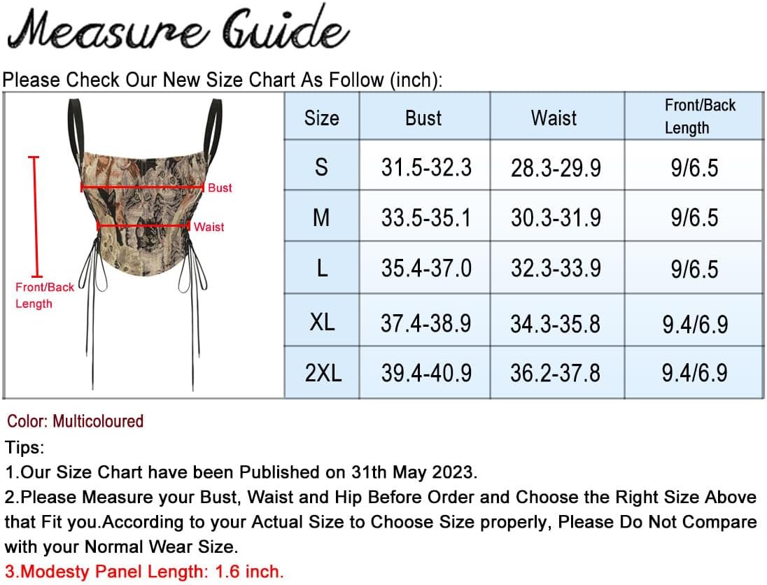 Charmian Womens Vintage Overbust Tank Top Push Up Crop Top Bustier CorsetCharmian Womens Vintage Overbust Tank Top Push Up Crop Top Bustier Corset