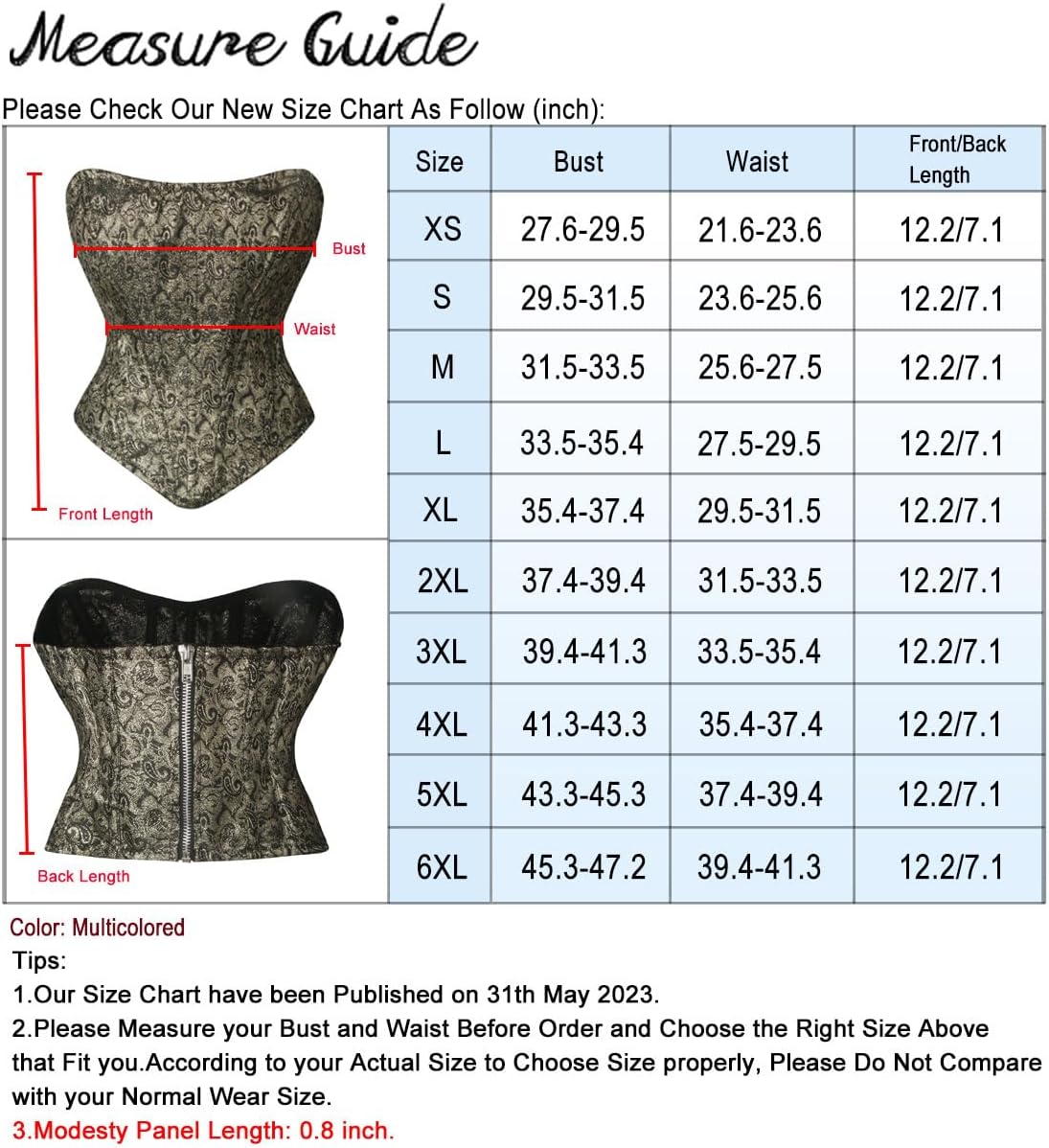 Charmian Womens Vintage Renaissance Floral Steel Boned Overbust Corset Crop TopMulticolored