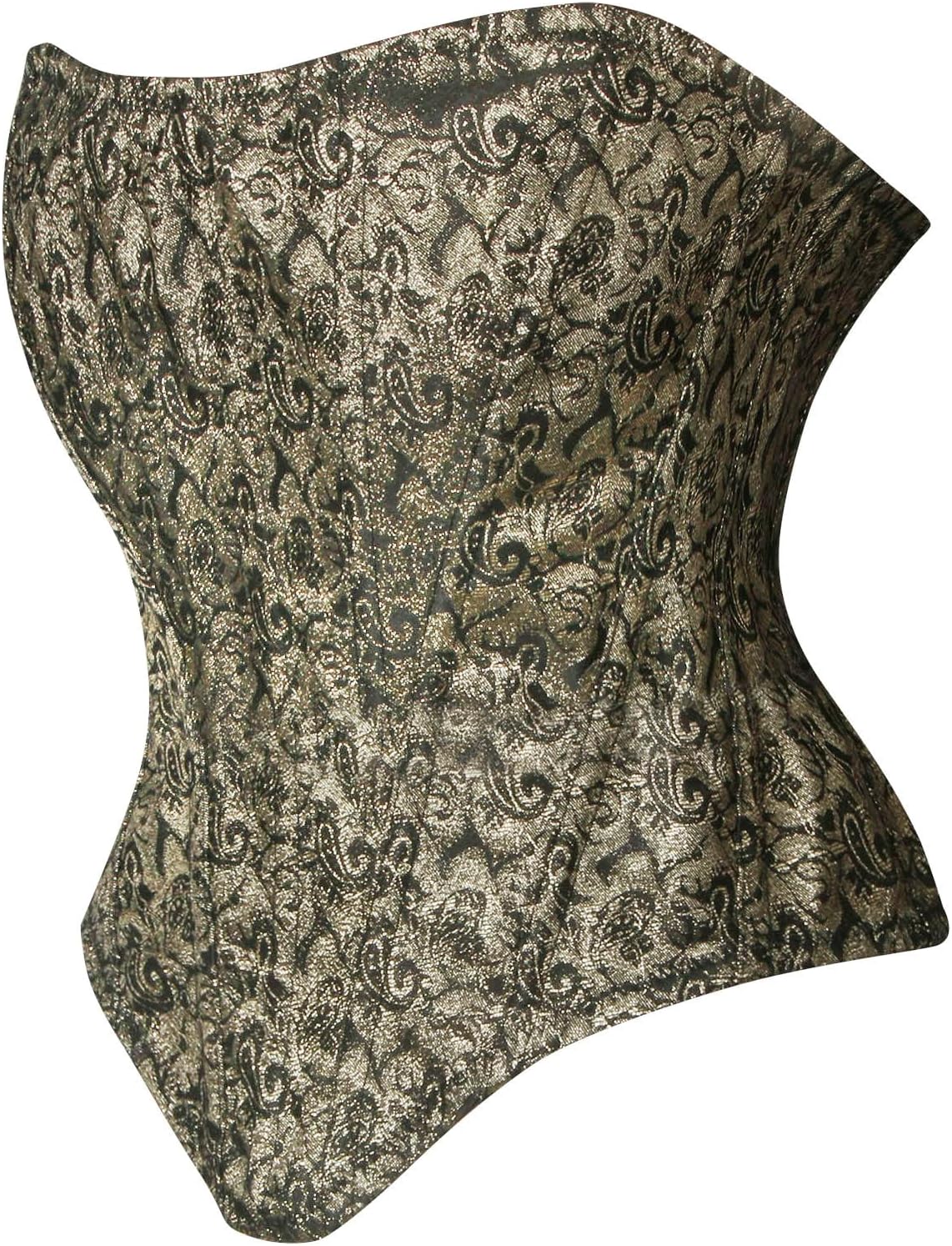 Charmian Womens Vintage Renaissance Floral Steel Boned Overbust Corset Crop TopMulticolored