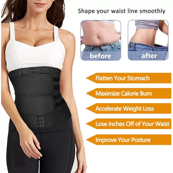 Charmian Underbust Corset Waist Trainer for Women Latex Waist Cincher Body Shaper Sports GirdleBlack