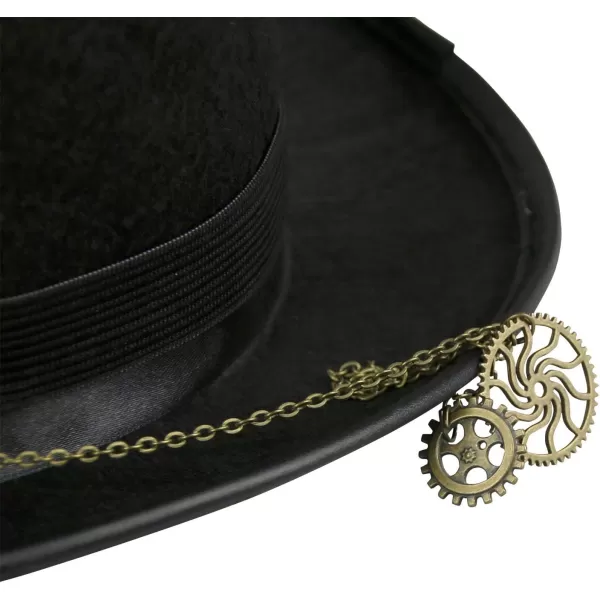 Charmian Unisex Steampunk Top Hat Goggles Gears Chain Deluxe Costume AccessoryStyle01