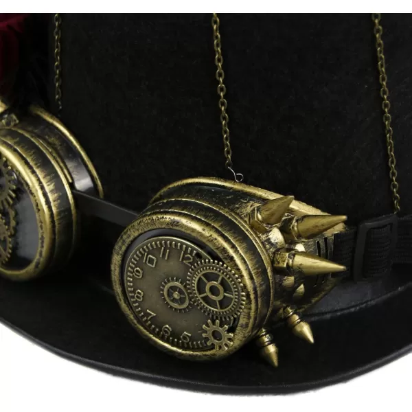 Charmian Unisex Steampunk Top Hat Goggles Gears Chain Deluxe Costume AccessoryStyle06