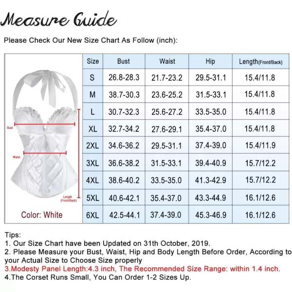Charmian Womens Burlesque Vintage Satin Halter Boned Zipper Bustier Corset TopBeige