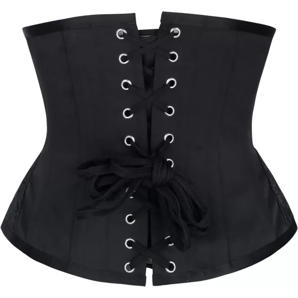 Charmian Womens Embroidery Steel Boned Underbust Waist Training CorsetBlack