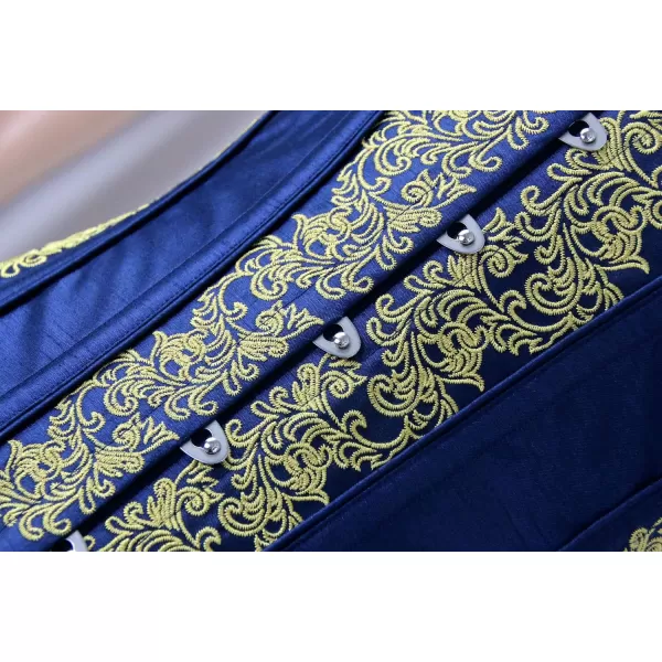 Charmian Womens Gothic Vintage Steel Boned Waist Training Underbust Corset TopRoyal Blue
