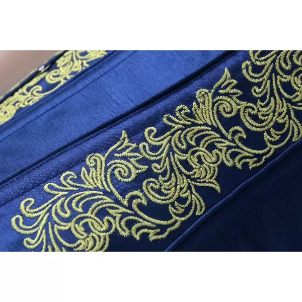 Charmian Womens Gothic Vintage Steel Boned Waist Training Underbust Corset TopRoyal Blue
