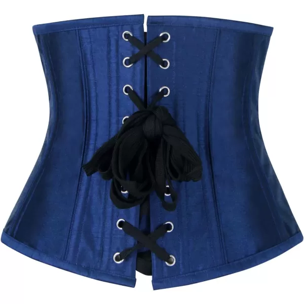 Charmian Womens Gothic Vintage Steel Boned Waist Training Underbust Corset TopRoyal Blue