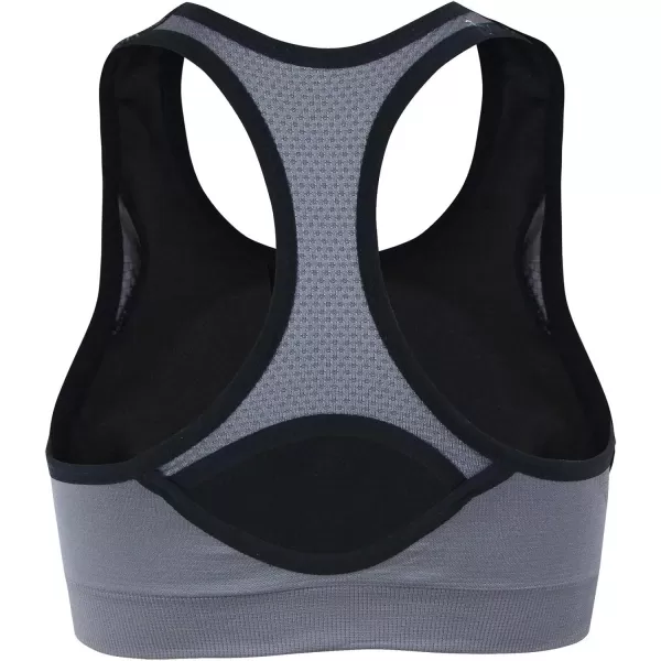 Charmian Womens High Impact Workout Yoga Running Racerback Sports BrasGray