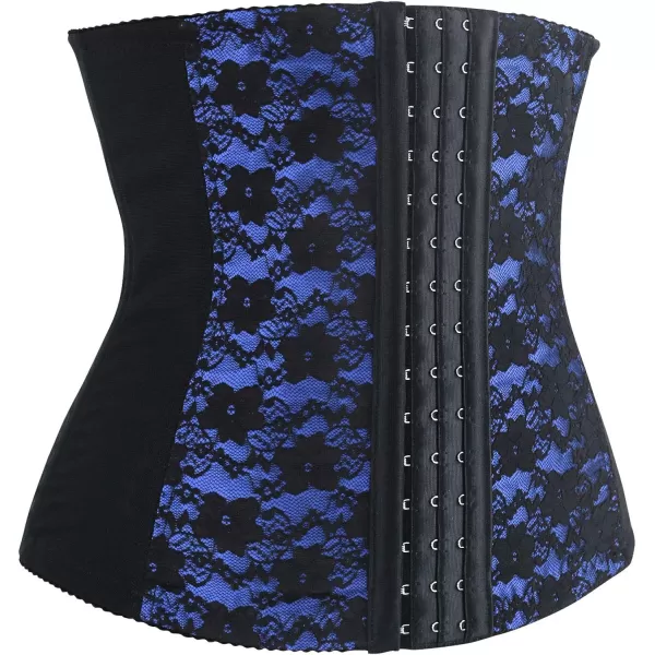 Charmian Womens Lace Waist Trainer Underbust Corset Bodyshaper Girdle ShapewearBlue