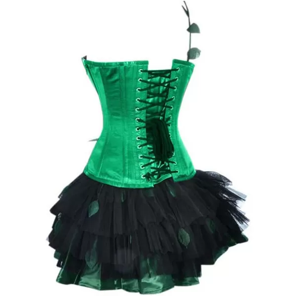 Charmian Womens Poison Ivy Costume Halloween Costume Corset SkirtCharmian Womens Poison Ivy Costume Halloween Costume Corset Skirt