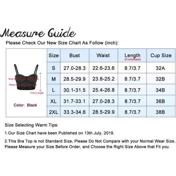 Charmian Womens Steampunk Metallic Beaded Padded Push Up Bustier Crop Top BraCharmian Womens Steampunk Metallic Beaded Padded Push Up Bustier Crop Top Bra