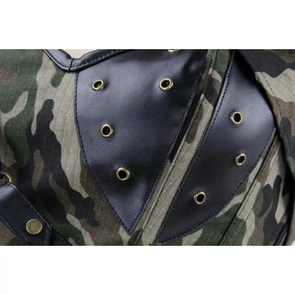 Charmian Womens Steampunk Spiral Steel Boned Vintage Retro Corset Tops BustierCamouflage