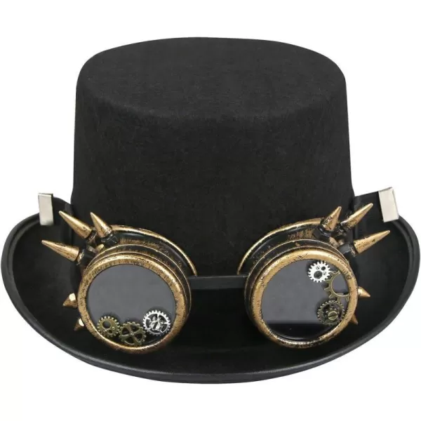 Charmian Unisex Steampunk Top Hat Goggles Gears Chain Deluxe Costume AccessoryCharmian Unisex Steampunk Top Hat Goggles Gears Chain Deluxe Costume Accessory