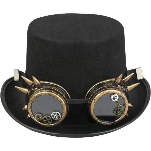 Charmian Unisex Steampunk Top Hat Goggles Gears Chain Deluxe Costume AccessoryStyle03