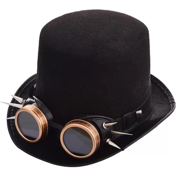 Charmian Unisex Steampunk Top Hat Goggles Gears Chain Deluxe Costume AccessoryStyle09