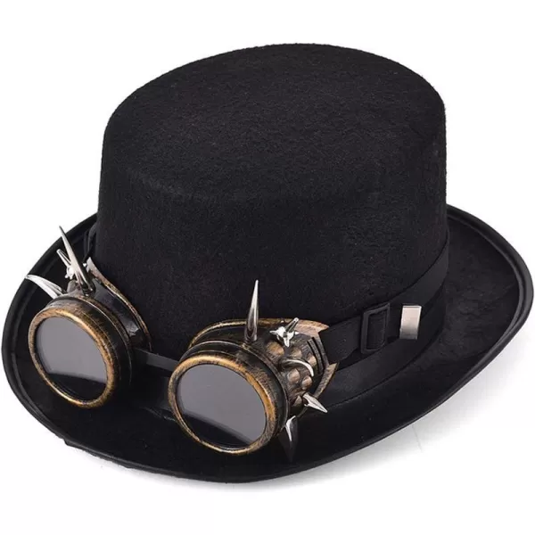 Charmian Unisex Steampunk Top Hat Goggles Gears Chain Deluxe Costume AccessoryStyle14