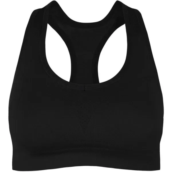 Charmian Womens High Impact Workout Yoga Running Racerback Sports BrasBlack